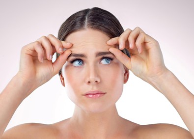 Woman with expression lines