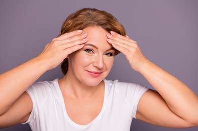 Woman with expression lines